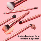 Buy now e.l.f. Flawless Face Kit, 6-Piece Brush Collection, Brushes For Face, Eyes & Brows, Vegan & Cruelty-Free at indiglob india