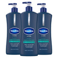 Vaseline Men Fast Absorbing 3in1 Hand, Body & Face Lotion 20.3oz 3ct | Body moisturizer for men provides 48HR moisture, restores skin hydration, absorbs fast with a non-greasy feel, for dry skin