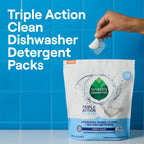 Buy now Seventh Generation Triple Action Clean Automatic Dishwasher Detergent Packs with Bio-Enzyme Power, Free & Clear, Fights 48-hour Stuck-on Food, 54 count at indiglob india