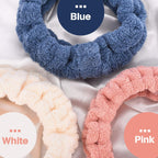 Buy now Chuangdi 3 Pieces Spa Headband for Women Facial Makeup Headband Soft Terry Cloth Hairband for Washing Face Mask Spa Shower Gifts(Dark Pink, Dark Blue, Milky-White) at indiglob india