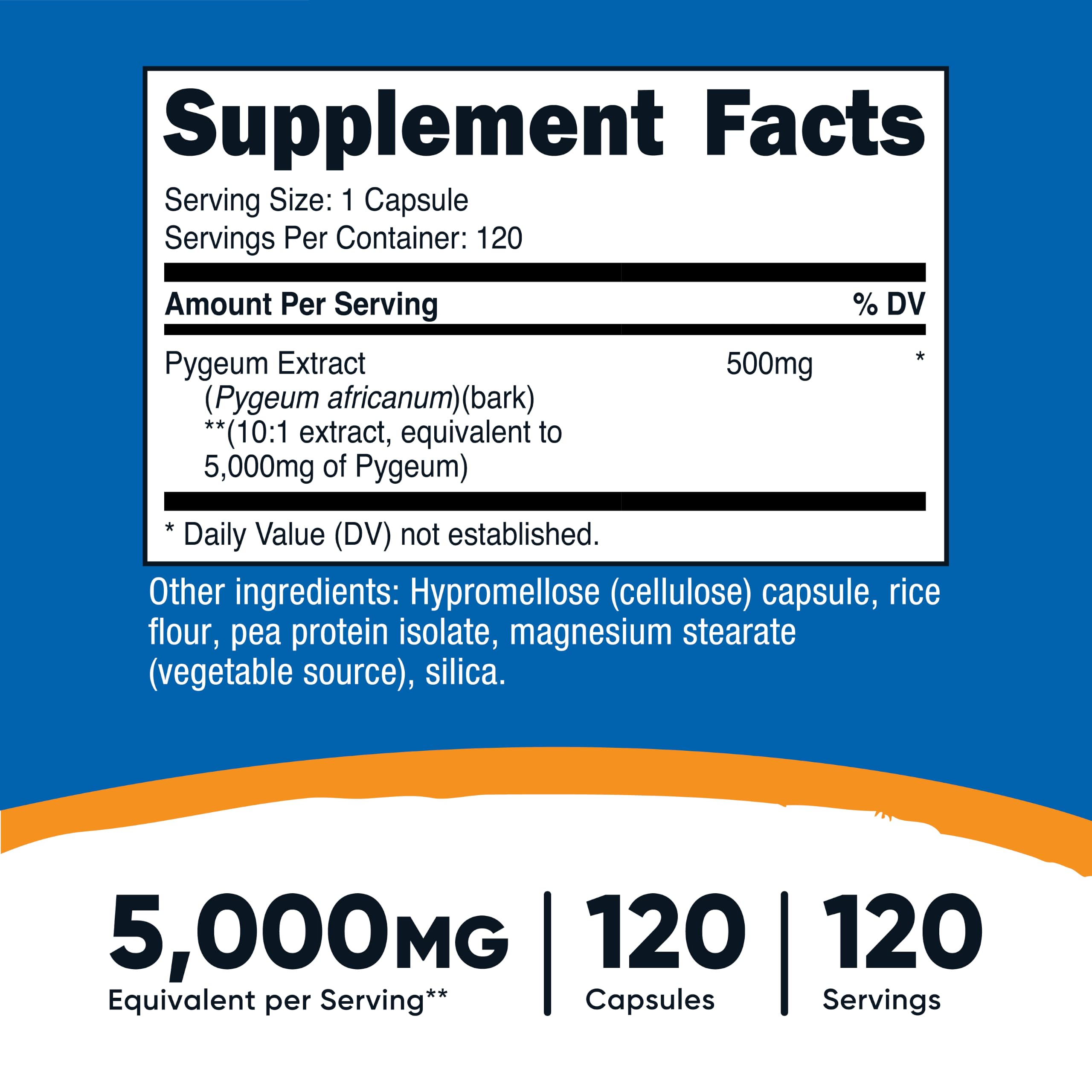 Nutricost Pygeum Extract 120 Capsules for 120 Servings Per Bottle | Vegan, GMO Free and Gluten Free
