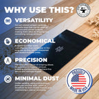 DFM Tool Works Rectangle Card Scraper - Precision Cabinet Multi-use Scraper for Woodworking, Wood Fine Finishers, Glue Scraper, Quality Handcrafted Card Shaping Tool - Made in USA, 2 Quantity - Blue