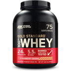 Buy now Optimum Nutrition Gold Standard 100% Whey Protein Powder, Strawberry Banana, 5 Pound (Packaging May Vary) at indiglob india
