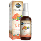 Garden of Life Organics B-12 Spray, Raspberry, 2 Fl Oz Bottle, 140 Servings | Methylcobalamin - Liquid Vitamin Spray for Energy, Metabolism & Heart Health Support