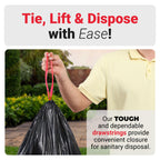 Reli. 30 Gallon Trash Bags Drawstring | 150 Count | Black | 30 Gallon Garbage Bags Heavy Duty | Large 30 Gal