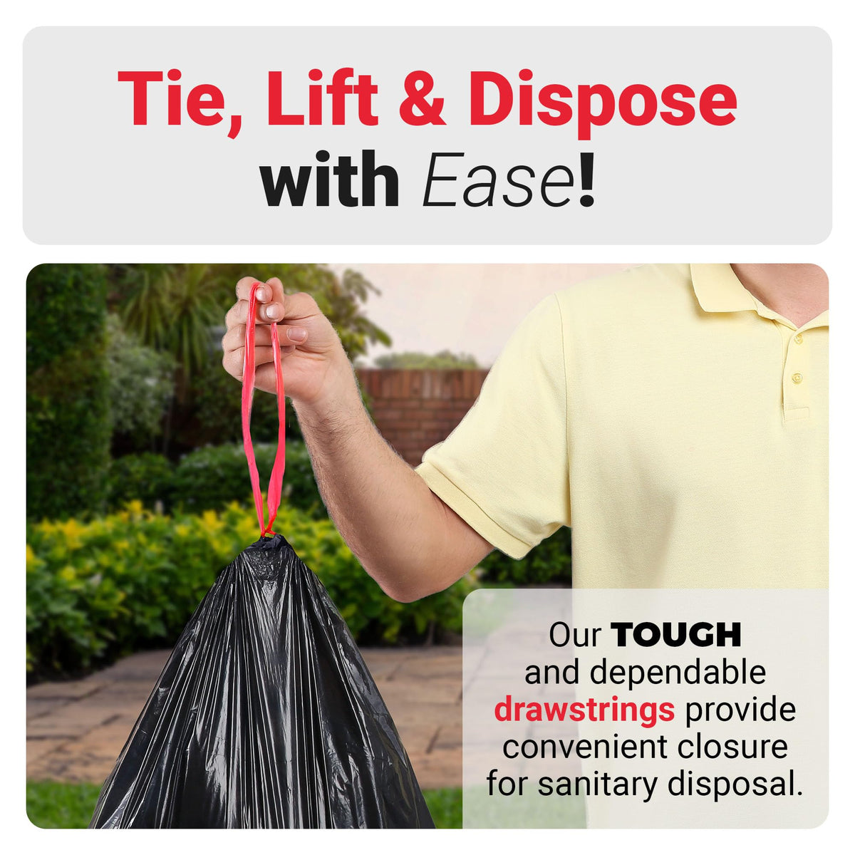 Reli. 30 Gallon Trash Bags Drawstring | 150 Count | Black | 30 Gallon Garbage Bags Heavy Duty | Large 30 Gal