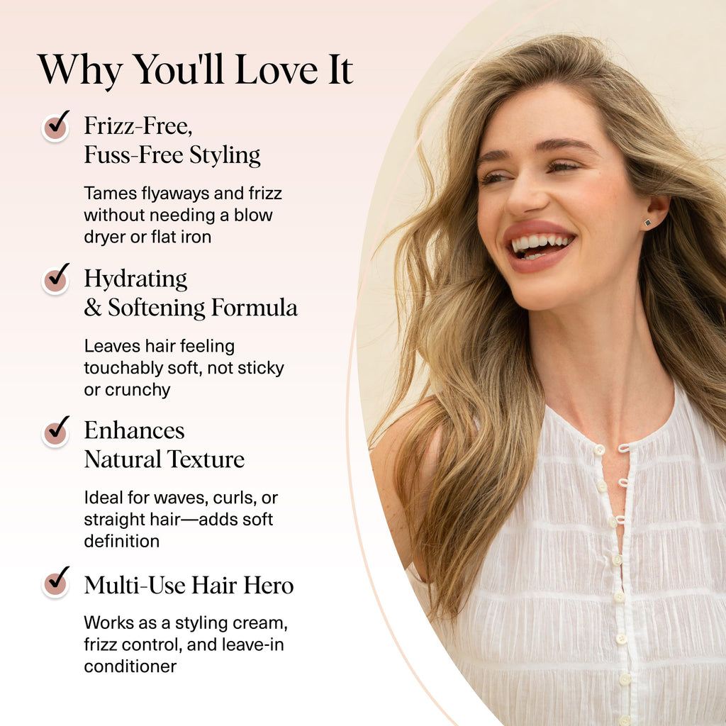 Buy now Kitsch Smoothing Air Dry Cream for Hair â€“ Frizz Control Hair Care Product with Castor Oil & Coconut Oil â€“ Weightless Styling Cream - Enhances Natural Texture Appearance | Ideal Gifts for Women â€“ 5 oz at indiglob india