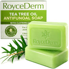 Roycederm Antifungal Bar Soap - Tea tree Oil Soap - Athlete’s Foot Treatment for Jock Itch & Ringworm - Medicated Antifungal Soap with Clotrimazole 1% - Tea Tree Oil Scent, 1 Pack