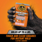 GORILLA Invisible Hold Double Sided Tape, 24 Pre-Cut 1" Mounting Squares