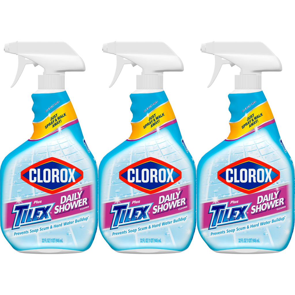 Buy now Clorox Plus Tilex Daily Shower Cleaner, 32 Fluid Ounce Spray Bottle, Pack of 3 at indiglob india