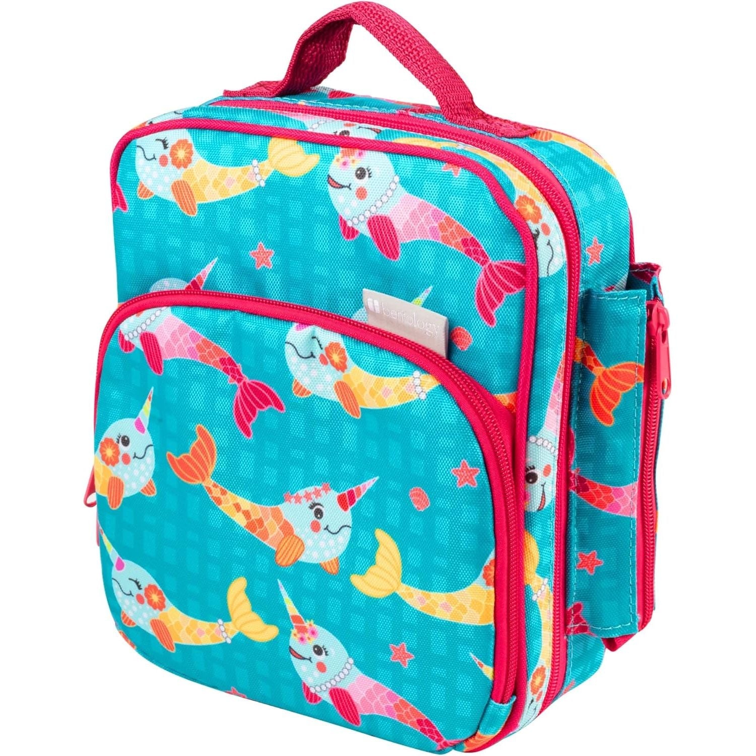 Buy now Kids Insulated Lunch Box w Snack Pocket & Expandable Water Bottle Holder For Girls- Waterproof Lunchbox Tote Keeps Food Hotter or Colder Longer - Reusable Back to School Bag Fits Most Bento Containers Narwhal at indiglob india