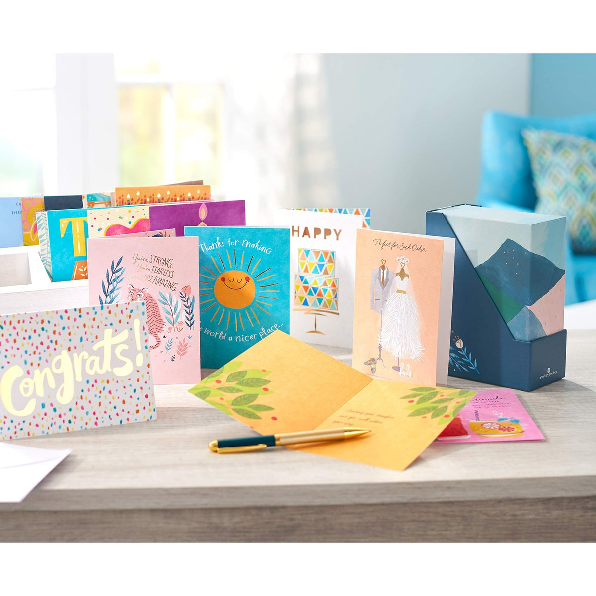 American Greetings 41-Count All-Occasion Greeting Card Pack, Assorted Colorful Designs