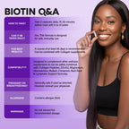 Biotin, Collagen, Hyaluronic Acid & Keratin - Hair Growth Support - 60 Caps | Hair, Skin & Nails Vitamins - Clinically Tested Supplement for Men & Women - 25000mcg Vitamins B1, B2, B3, B6 & B7