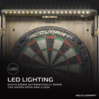 Accudart Match Pro Dartboard Cabinet Set with Auto LED