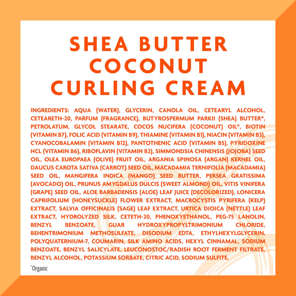 Cantu Coconut Curling Cream for Natural Hair with Pure Shea Butter, 12 oz (Pack of 2)