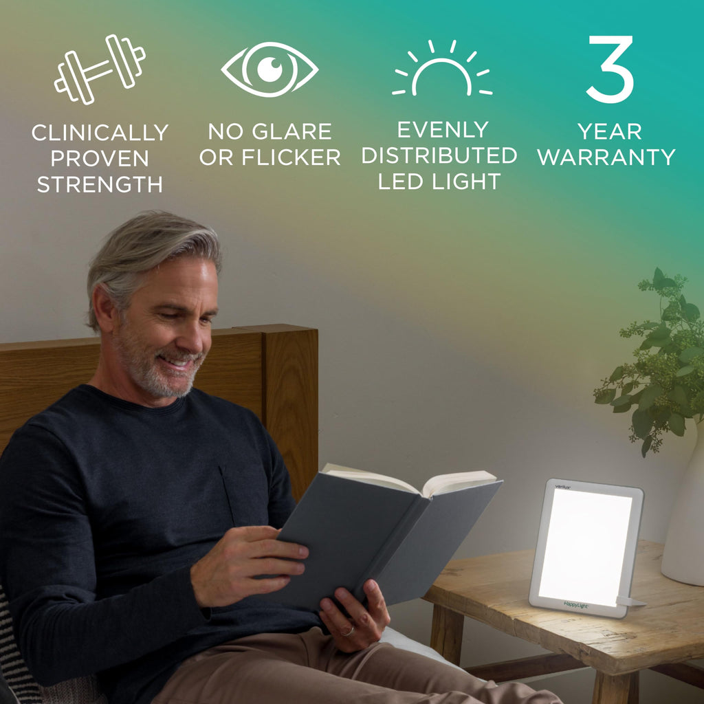 Verilux HappyLight Lucent Light Therapy Lamp, 10,000 Lux, UV-Free LED