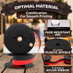 3 Pcs Canon MP11DX Calculator Ink Ribbon, Red/Black, 18 ft x 0.5 in