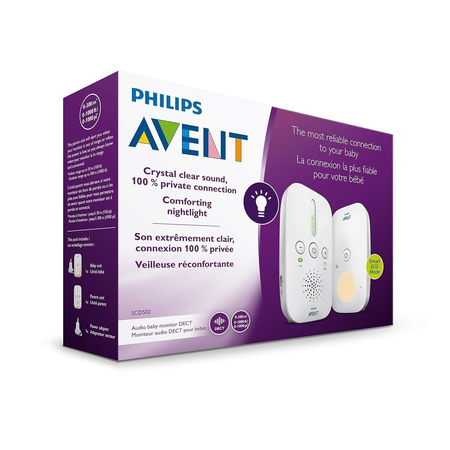 Buy now Philips AVENT Audio Baby Monitor DECT, White, SCD502/10 at indiglob india
