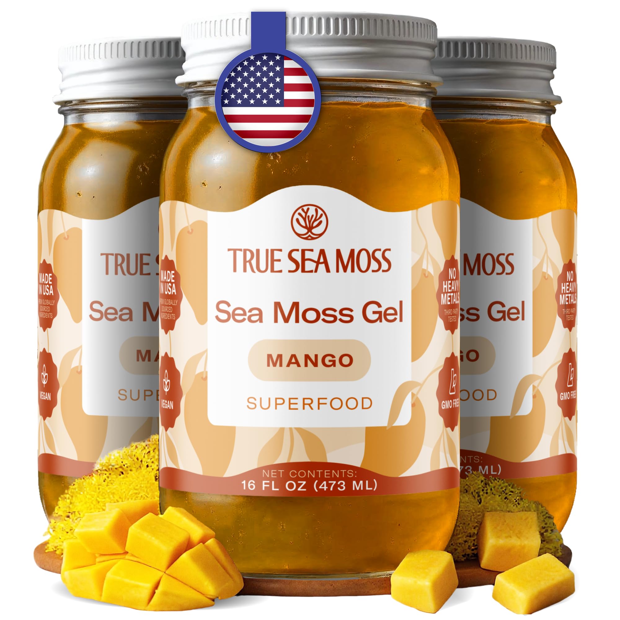 Buy now TrueSeaMoss Sea Moss Gel – Made in USA – Wildcrafted Seamoss, Fruits & Jarred Vegetables – Pineapple, Pack of 1 (Labels may Vary) Mango 16 Fl Oz (Pack of 3) at indiglob india