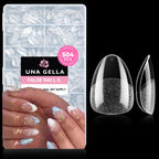 Buy now UNA GELLA Almond Gel Nail Tips, 504PCS Pre Etched Clear Fake Nails Tips Medium Almond Shape - 12 Sizes Full Cover Soft Acrylic Press On Nail Extensions No C Curve Gift for Diy at Home at indiglob india
