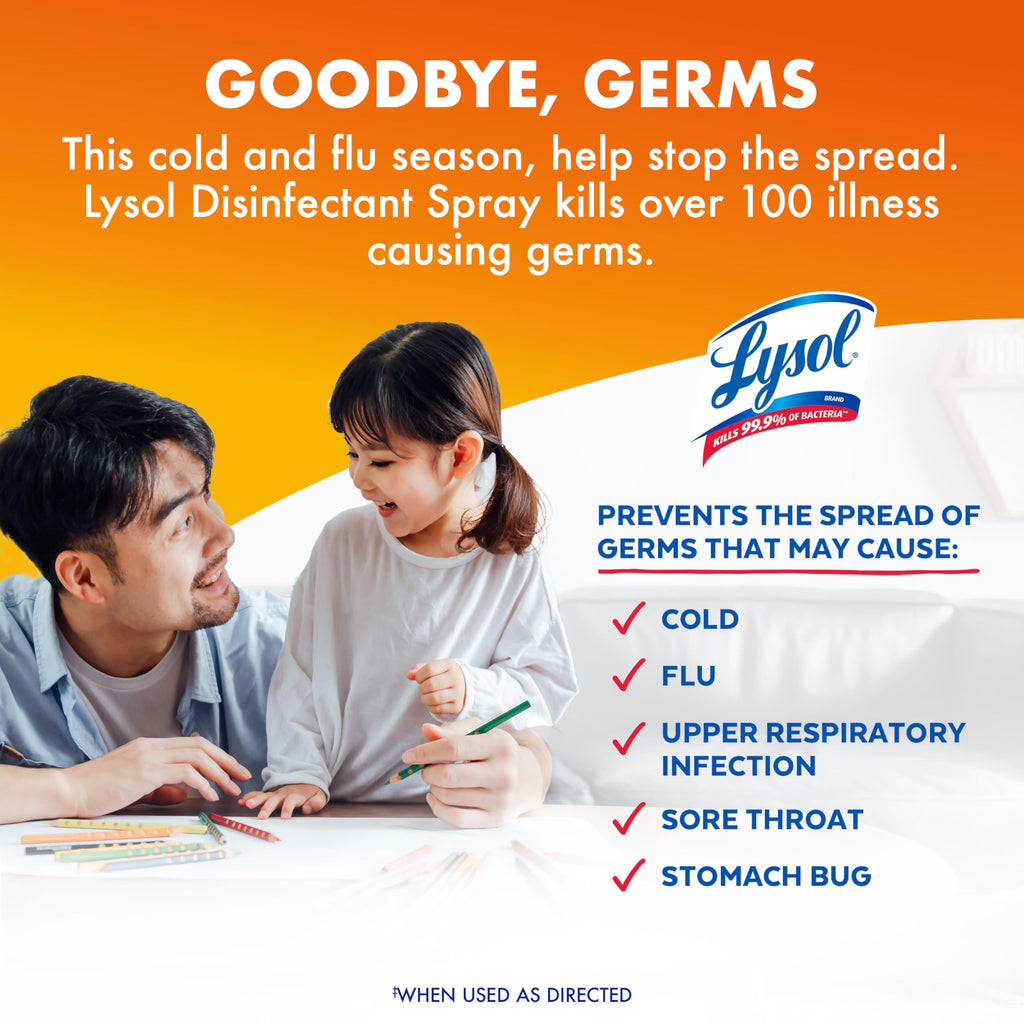 Lysol Disinfectant Spray, Sanitizer, Crisp Linen & Mango, 19 oz, 3 Pack
