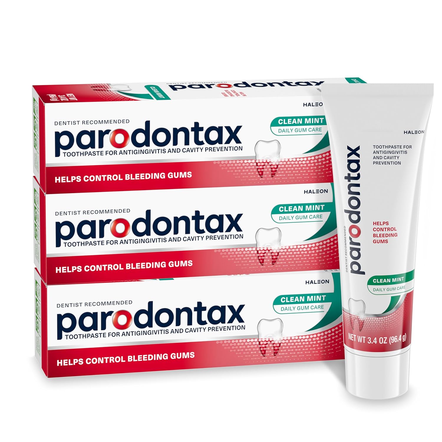 Buy now Parodontax Clean Mint Toothpaste For Gum Health, Helps Cavity Prevention, Anticavity And Antigingivitis - 3.4 Oz x 3 3.4 Ounce (Pack of 3) Mint at indiglob india