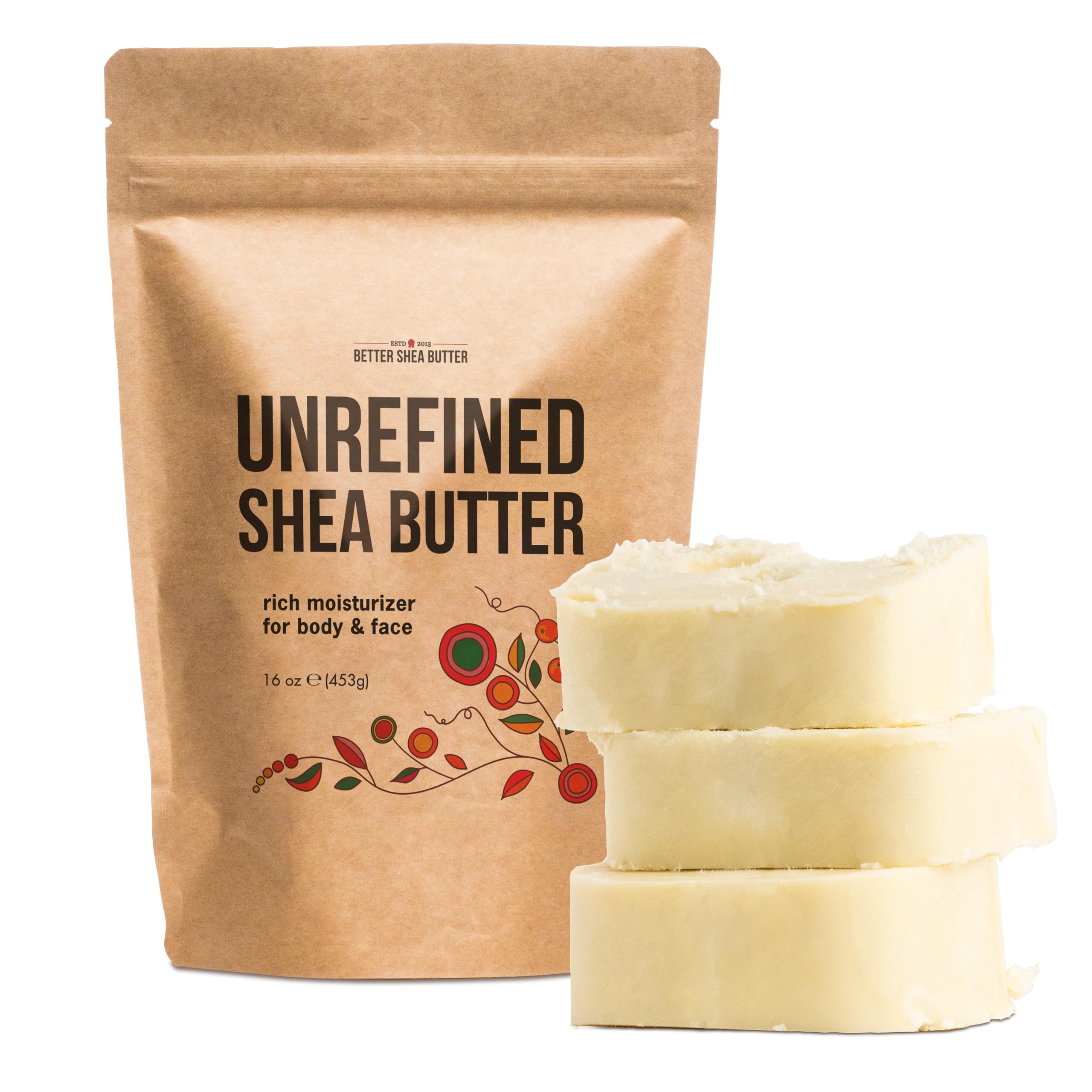 Buy now Raw Shea Butter - 100% Pure African Unrefined Shea Butter for Hair | Skin Moisturizer for Face and Body | with Natural Smoky Scent | Use for Soap Base, DIY Whipped Lotion, Lip Balm - 8 oz Block at indiglob india