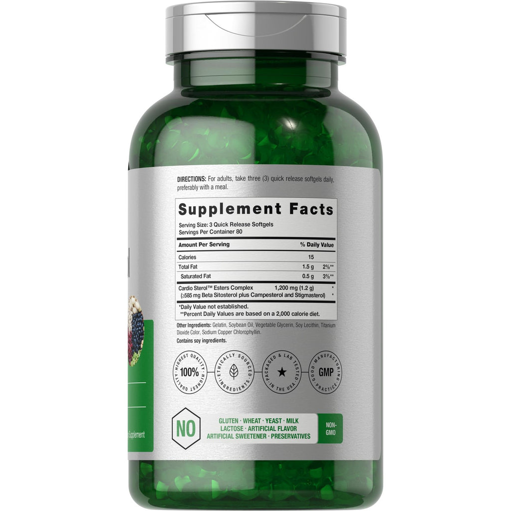 Horbäach Beta Sitosterol 1200mg | 240 Softgel Capsules | Mega Strength