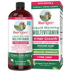 MARYRUTH'S Liquid Multivitamin + Hair Growth, Clinically Thicker Hair, 15oz | Clinically Tested in Women for Thicker Hair & Facial Wrinkles, Biotin 10000mcg, Lustriva Hair Growth Supplements, Skin Care