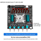 Buy now Bluetooth Power Amplifier Board Stereo - HiFi 2.1 Channel 2X220W+350W Bluetooth 5.1 16-32V Digital Power Audio Amplifier Module Subwoofer Control with AUX/Bluetooth/USB Flash Drive (ZK-AS21) at indiglob india