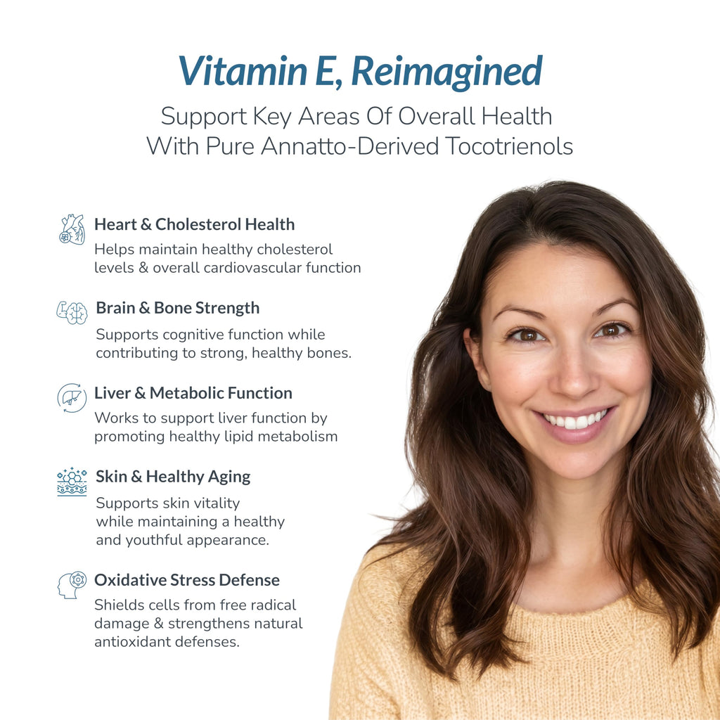 WELLNESS EXTRACT Eannatto Tocotrienols Vitamin E Supplements Tocopherol Free, Non-GMO, Gluten Free & Antioxidant (300MG 60 Softgels)
