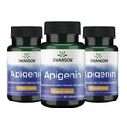 Swanson Apigenin Sleep and Relaxation Supplement, 50 mg, 90 Capsules | For Adults Seeking Natural Sleep, Relaxation, and Stress Relief Support, Antioxidant Bioflavonoid Found in Chamomile