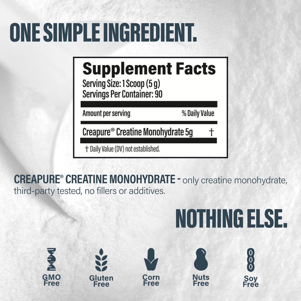 BUBS Boost Creatine Monohydrate – 90 Servings | 5g Creapure® Creatine Powder | NSF Certified for Sport | Supports Strength, Power & Performance | Unflavored, No Fillers