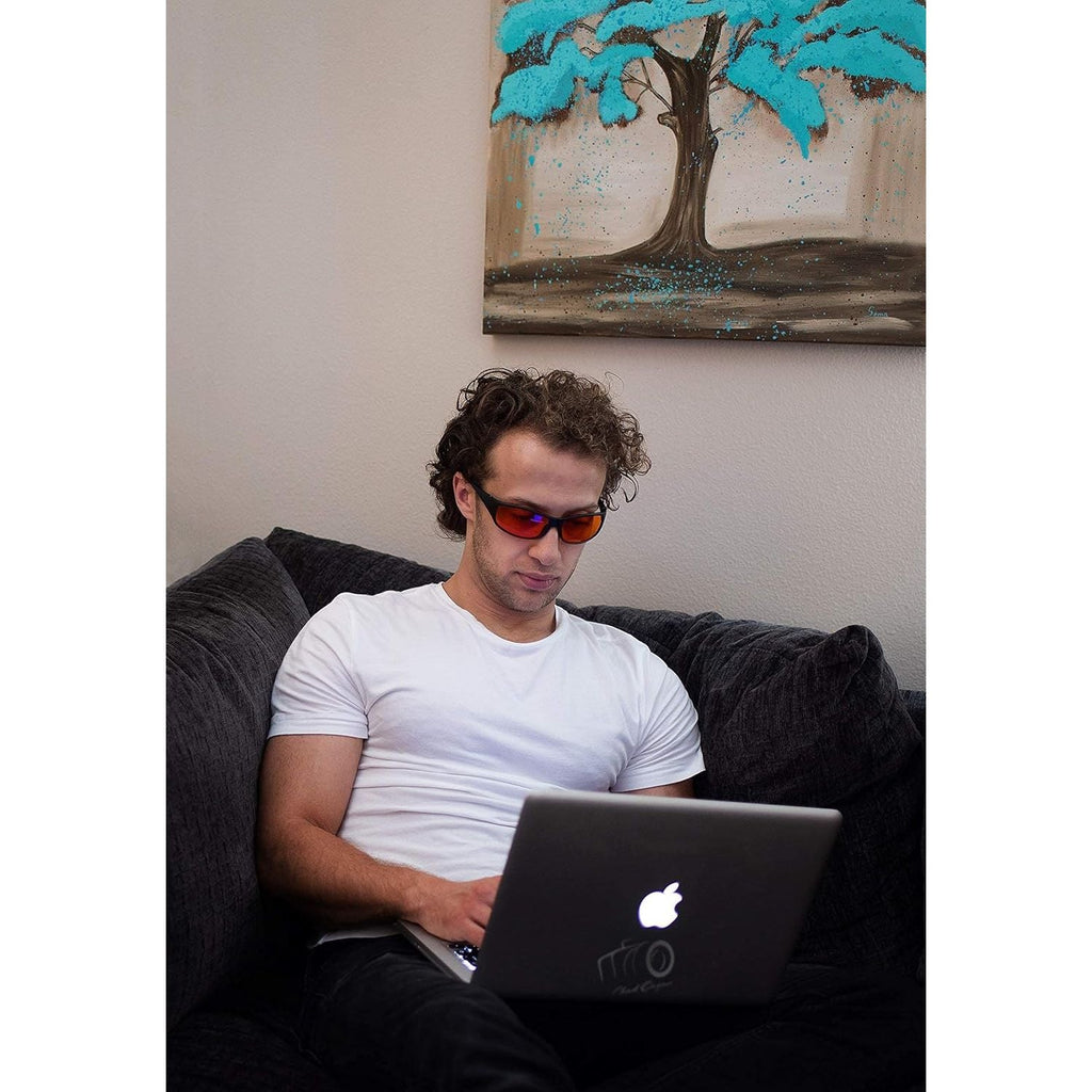 Buy now Blue Light Blocking Amber Glasses for Sleep 99.9 Percent Effective - Nighttime Eye Wear - Special Orange Tinted Glasses Help You Sleep and Relax Your Eyes at indiglob india