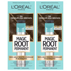 Buy now L'Oreal Paris Magic Root Rescue 10 Minute Root Hair Coloring Kit, Permanent Hair Color with Quick Precision Applicator, 100 percent Gray Coverage, 4 Dark Brown, 2 count at indiglob india