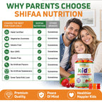SHIFAA NUTRITION Halal Kids Multivitamin Gummies, 45-90 Days Supply, with All Essential Kids Vitamins. Toddler Vitamins with Vitamin C, D, Zinc, A, E, B6, B12, Biotin | Halal Gummies for Kids