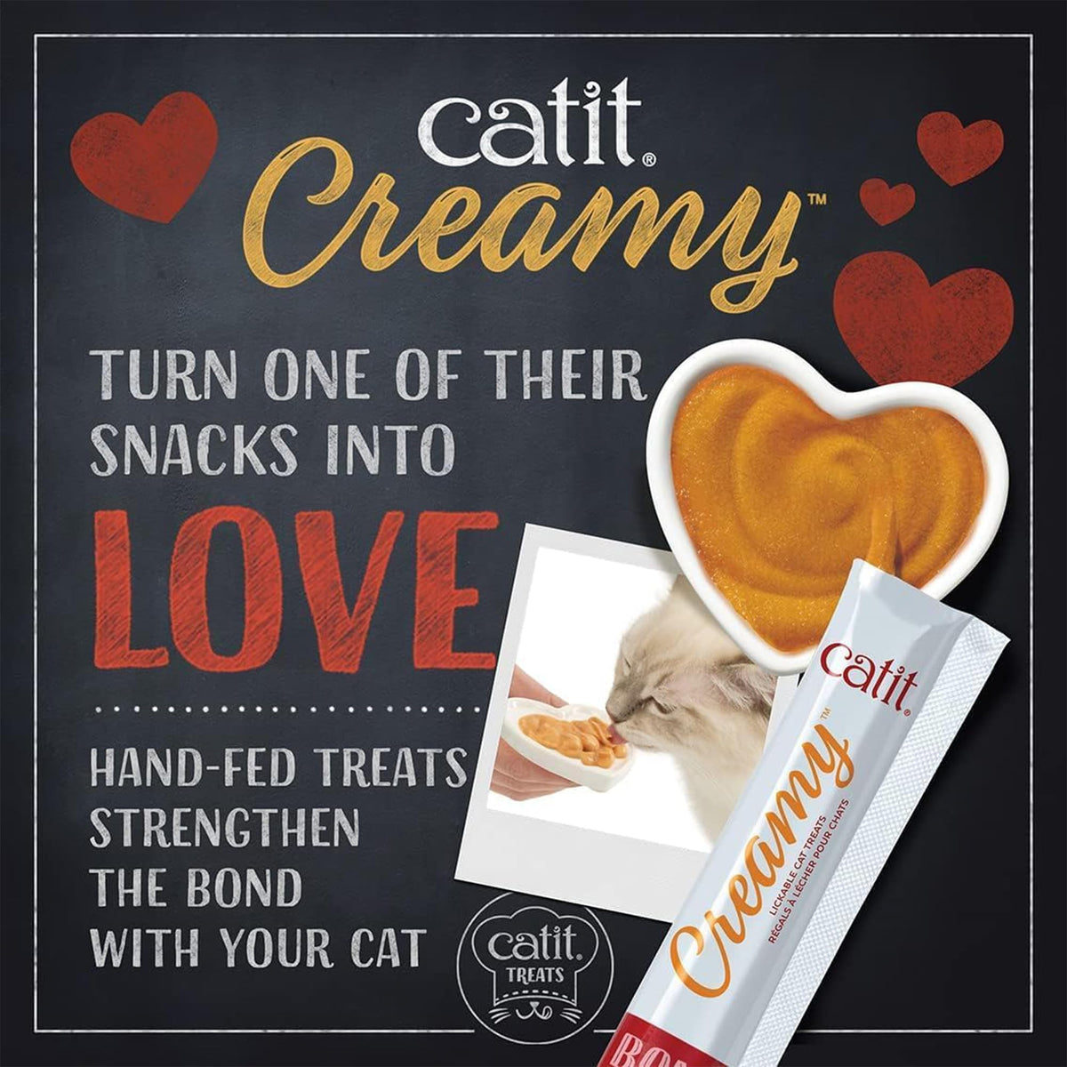 Catit Creamy Lickable Cat Treat, 72 Pack, 0.5 oz Each