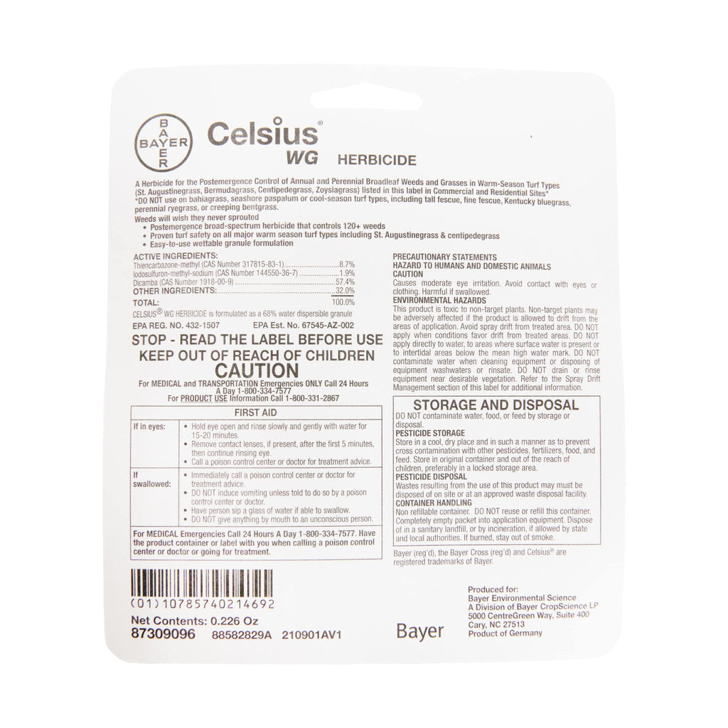 Prime Source Celsius WG - 0.226 oz Easy Mix Packet-Post Emerge Weed Control