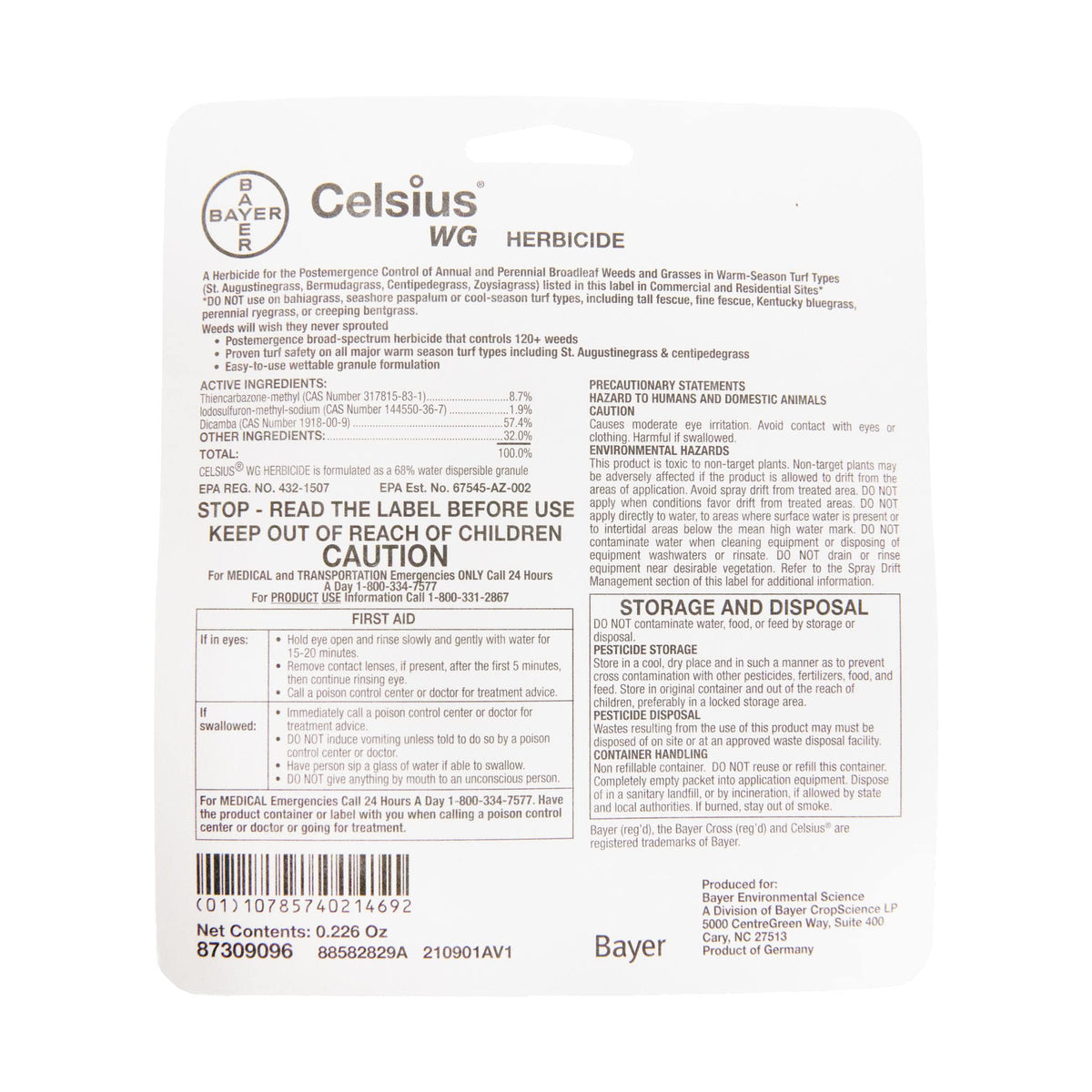 Prime Source Celsius WG - 0.226 oz Easy Mix Packet-Post Emerge Weed Control