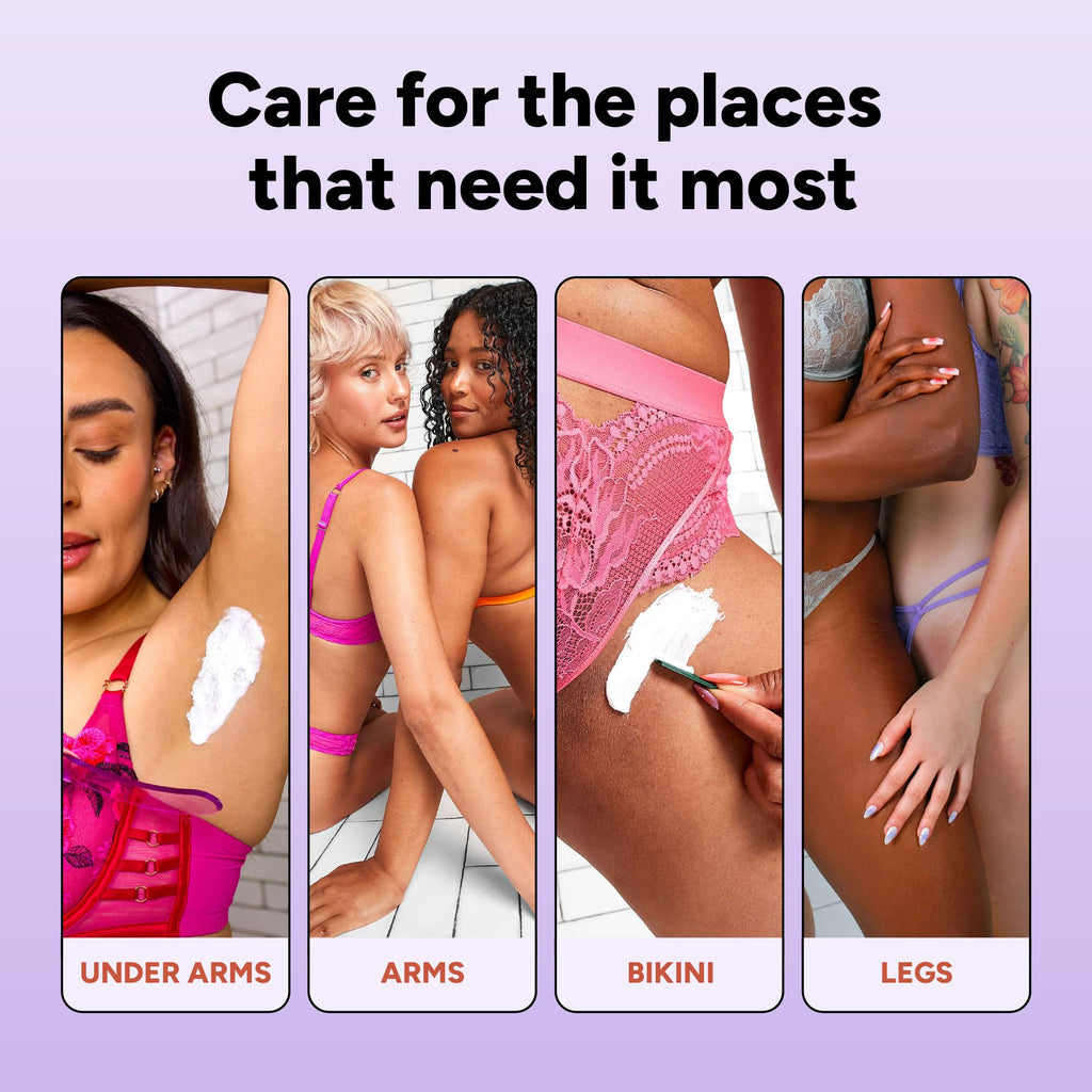 OYO Bye Bye Bush Pubic Hair Removal Cream for Women, Private Area, Bikini Hair Removal for Women, Inner Thighs & Underarms, Sensitive Skin Depilatory Cream, Aloe & Cucumber, 5 fl oz