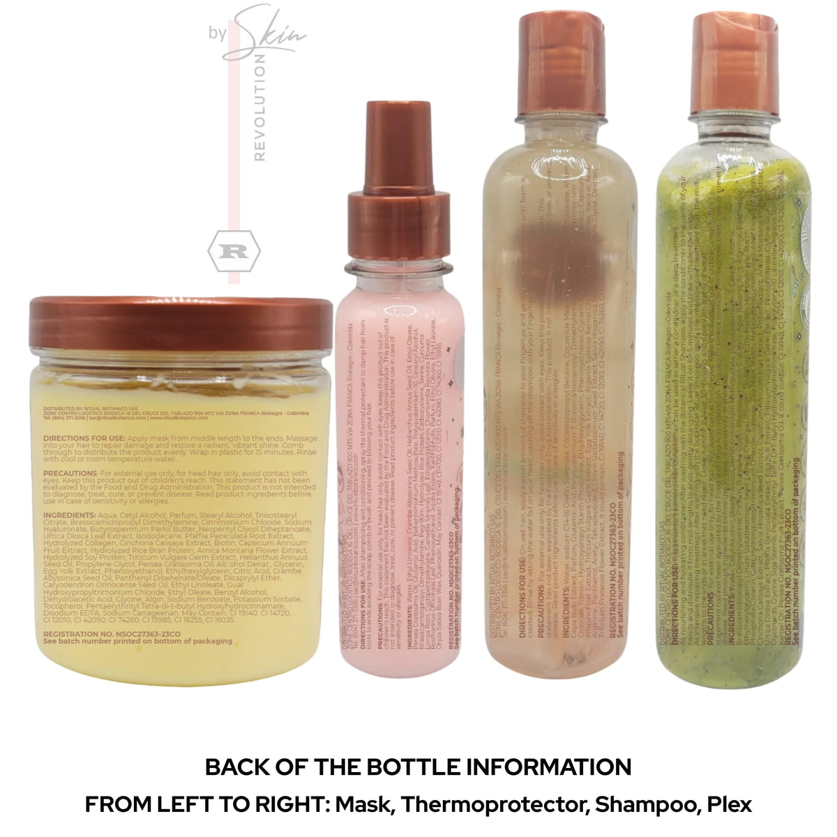 Four Organic Keratin hair care products including a mask, thermoprotector, shampoo, and Plex. Verified by CuratCart.