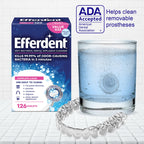 Buy now Efferdent Denture Cleaner Tablets â€“ Dental Appliances, Aligners, Mouth Guard, and Retainer Cleaner Tablets, Complete Clean, 126 Count at indiglob india