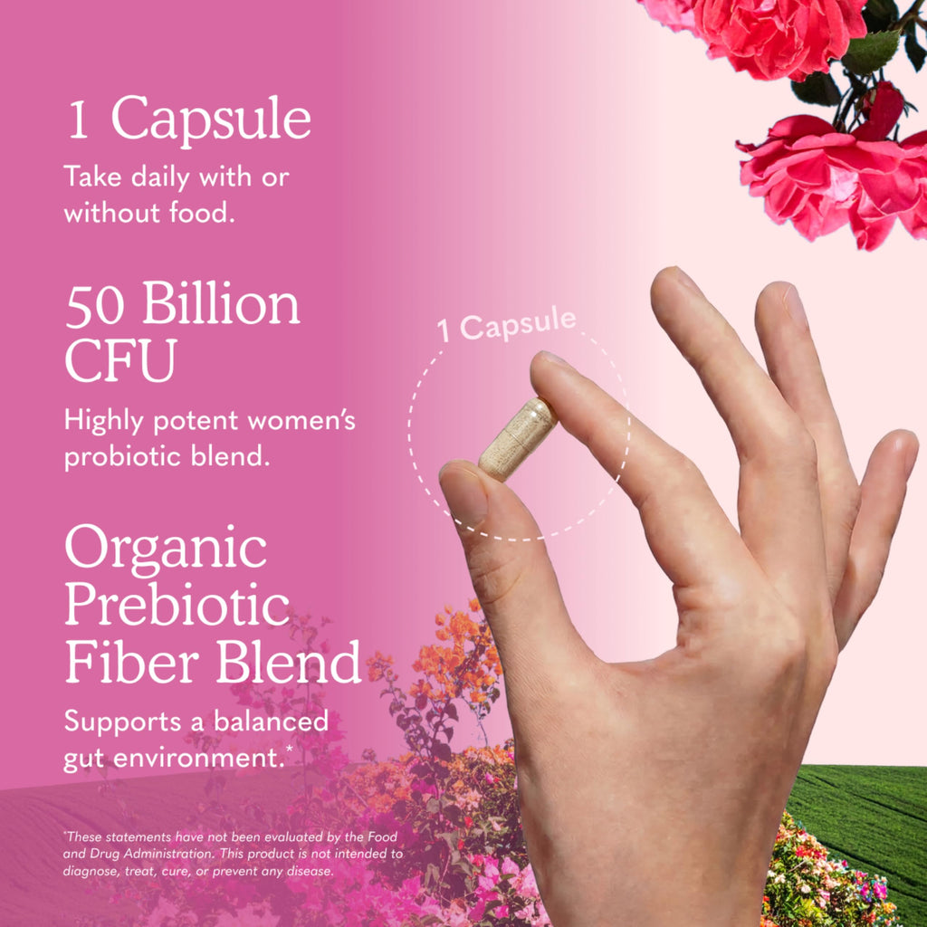 Garden of Life Once Daily Dr. Formulated Probiotics for Women 50 Billion CFU 16 Probiotic Strains with Organic Prebiotics for Digestive, Vaginal & Immune Health, Dairy Free, Shelf Stable 30 Capsules