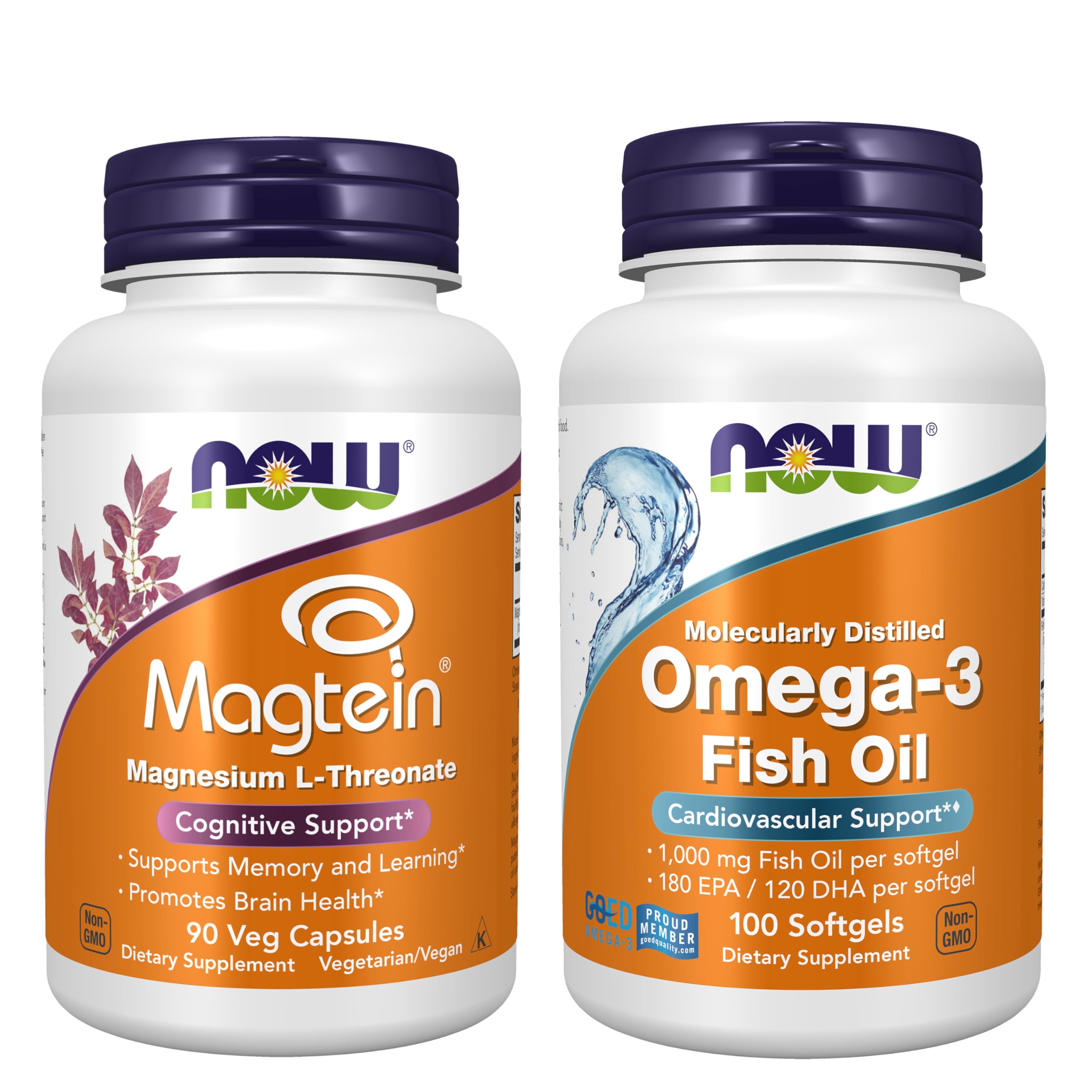 NOW Foods Supplements, Magtein™ with patented form of Magnesium (Mg), Cognitive Support*, 90 Veg Capsules