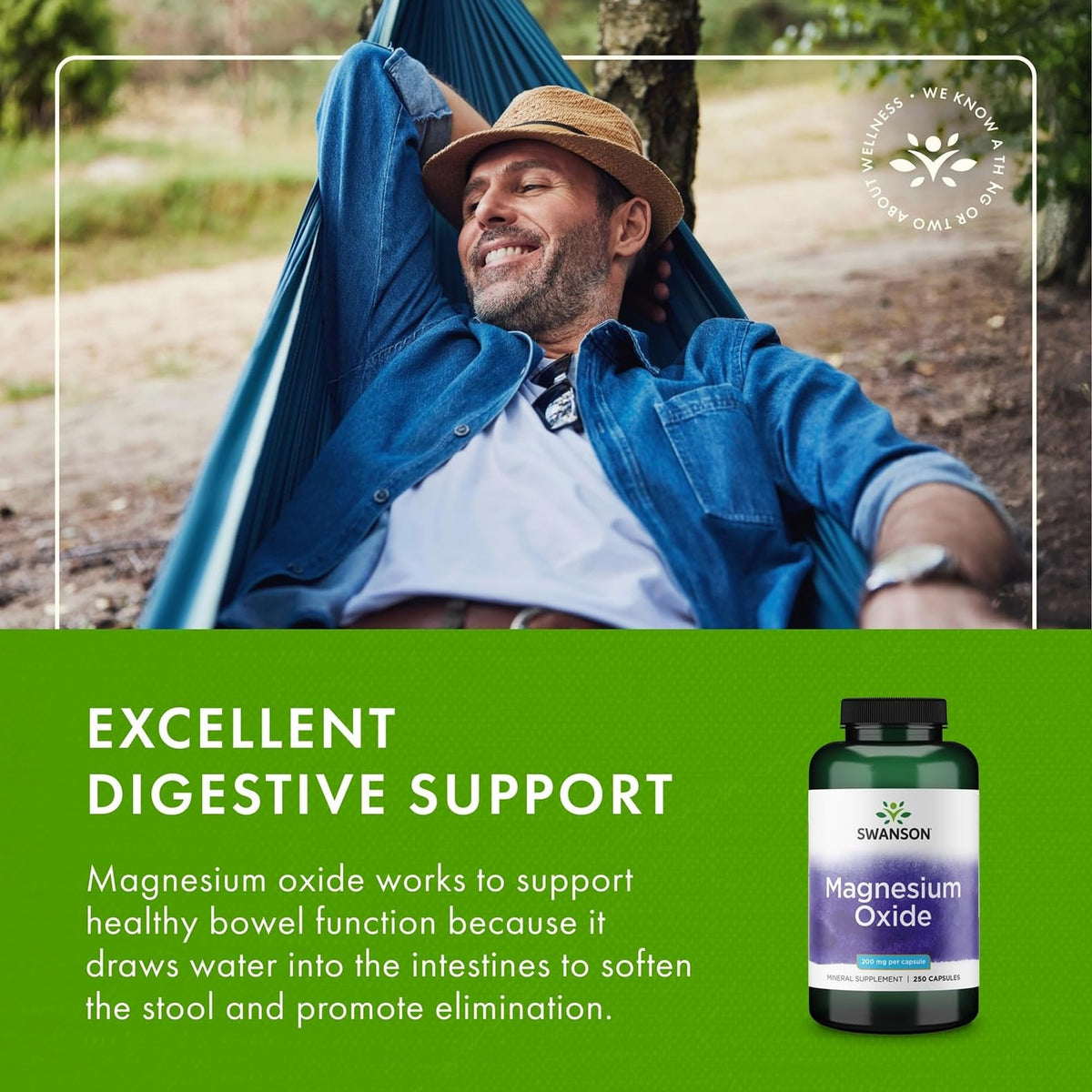 Swanson Magnesium 200 Milligrams 250 Capsules