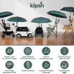 Chair Umbrella with Universal Clamp (Dark Green)
