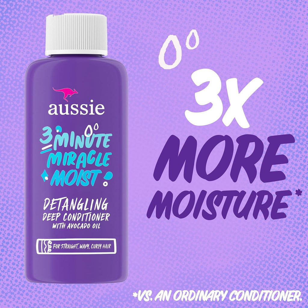 Buy now Aussie 3 Minute Miracle Moist Deep Conditioning Treatment, Travel Size 1.7 fl oz at indiglob india