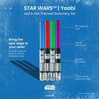 Yoobi x Star Wars Lightsaber Ballpoint Pens, Black Ink, Pack of 4, Teen & Adults