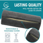 Buy now AllSett Health Round Cervical Roll Cylinder Bolster Pillow with Removable Washable Cover, Ergonomically Designed for Head, Neck, Back, and Legs, Grey at indiglob india