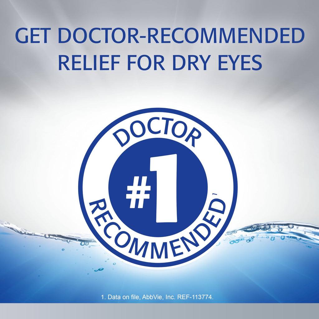 REFRESH OPTIVE Advanced Lubricant Eye Drops Artificial Tears, 2x0.33 Fl oz (20 mL), 2 Count